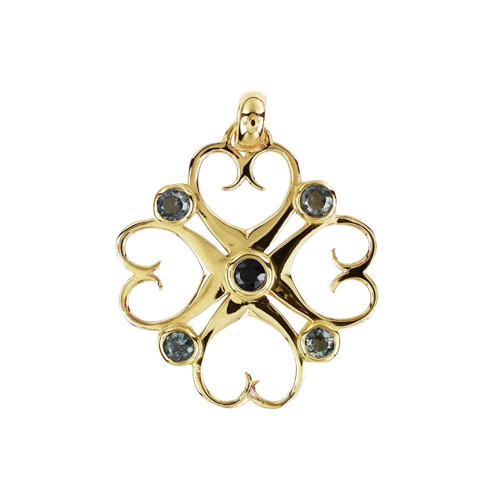 Boucles d'oreilles avec crochets "Bonheur du coeur" Tourmaline (verte), 3,5cm, doré | Marco Schreier