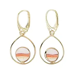 244009210329 Ohrhänger Java Sunset Jaspis Tropfen, 3,8cm, vergoldet | Marco Schreier