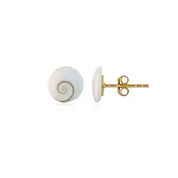 244009240012 Earstud Shiva's Eye (10mm), round, 1.0cm, gold-plated | Marco Schreier