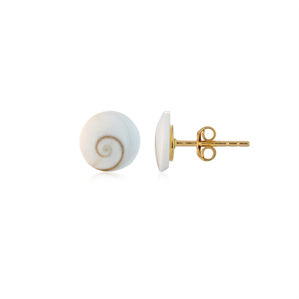 Earstud Shiva's Eye (10mm), round, 1.0cm, gold-plated | Marco Schreier