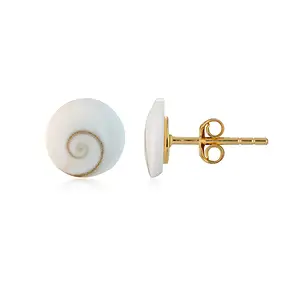 Earstud Shiva's Eye (10mm), round, 1.0cm, gold-plated | Marco Schreier