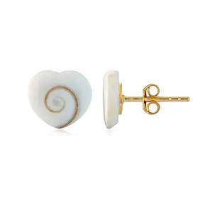 Ohrstecker Shivas Auge (10mm), Herz, 1,0cm, vergoldet | Marco Schreier