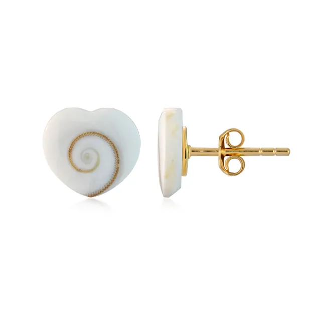 Ohrstecker Shivas Auge (10mm), Herz, 1,0cm, vergoldet | Marco Schreier