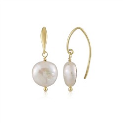 244009240089 Orecchini, perla, Lente (12 mm), 3,0 cm, placcati oro | Marco Schreier