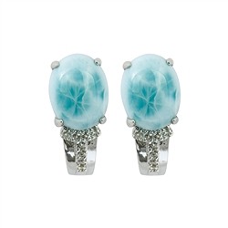 244018140012 Ohrstecker Larimar, Topas, 1,6cm, rhodiniert | Edelsteine, Heilsteine &amp; Schmuck