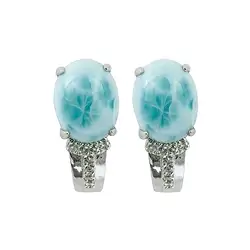 244018140012 Ohrstecker Larimar, Topas, 1,6cm, rhodiniert | Edelsteine, Heilsteine & Schmuck