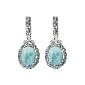 Pendientes Larimar, topacio, 2,6 cm, rodinados | Marco Schreier