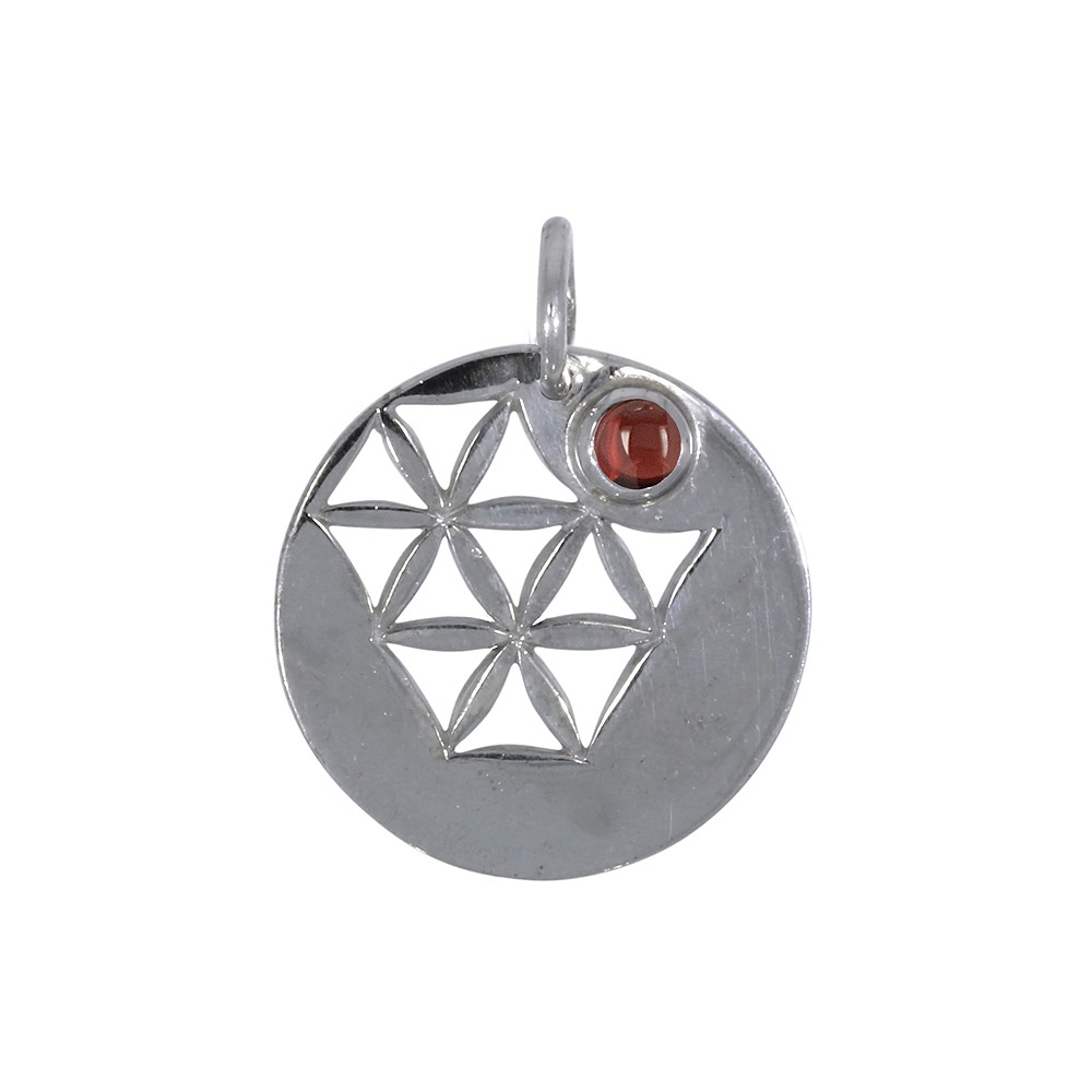 Boucles d'oreilles avec crochets "Aufbruch und Neubeginn" Grenat, 3,0cm, rhodié | Marco Schreier