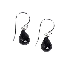 Tourmaline (stab.) drop earrings, faceted, 2.7 cm, rhodiniert | Marco Schreier