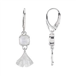 244018210163 Orecchini labardorite (bianca) Cussion, foglia di ginkgo, 4,3 cm | Marco Schreier