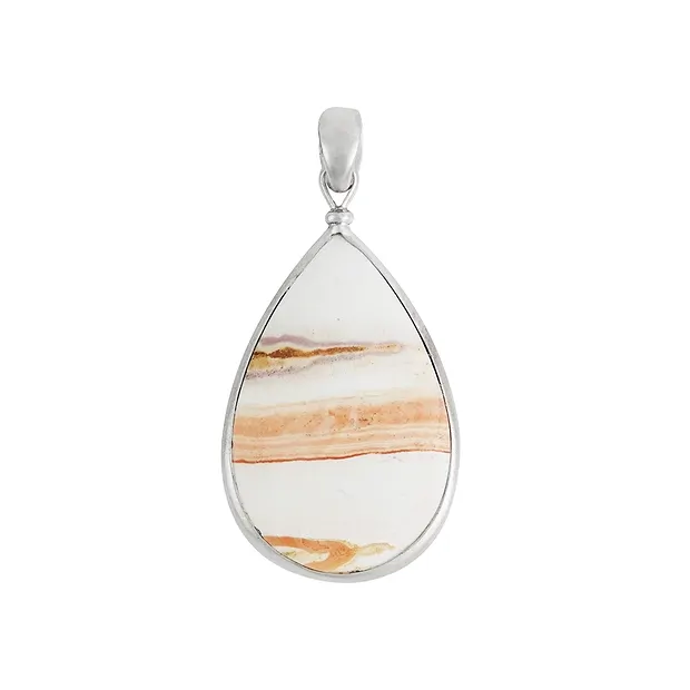 Java Sunset jasper drop earrings, 3.8 cm, rhodiniert | Marco Schreier
