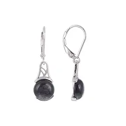 244018220206 Boucles d'oreilles avec crochets, rond (8mm), 2,7cm, rhodié | Marco Schreier