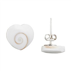 244018240018 Earstud Shiva's Eye (10mm), heart, 1.3cm, rhodiniert | Marco Schreier