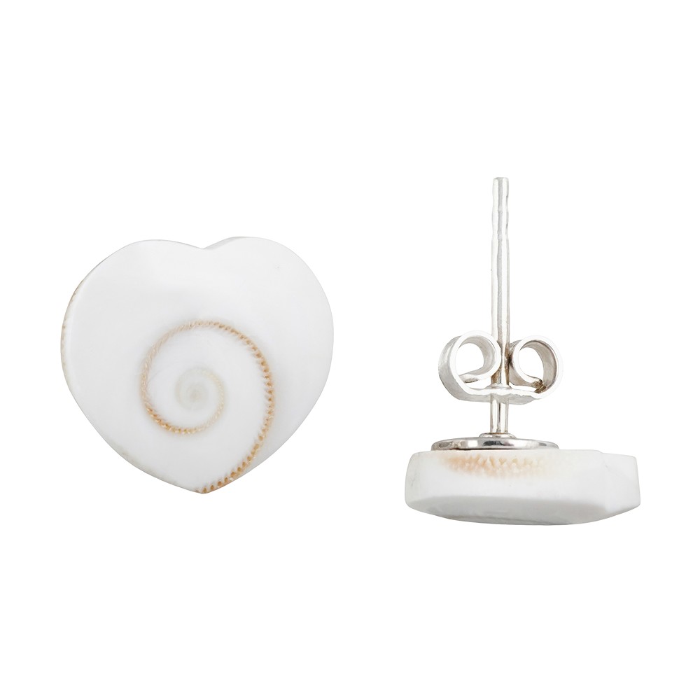 Ohrstecker Shivas Auge (10mm), Herz, 1,3cm, rhodiniert | Marco Schreier