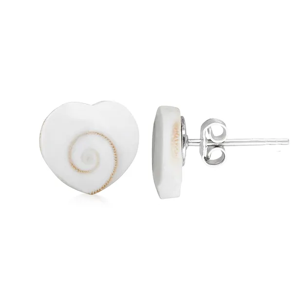 Ohrstecker Shivas Auge (10mm), Herz, 1,3cm, rhodiniert | Marco Schreier