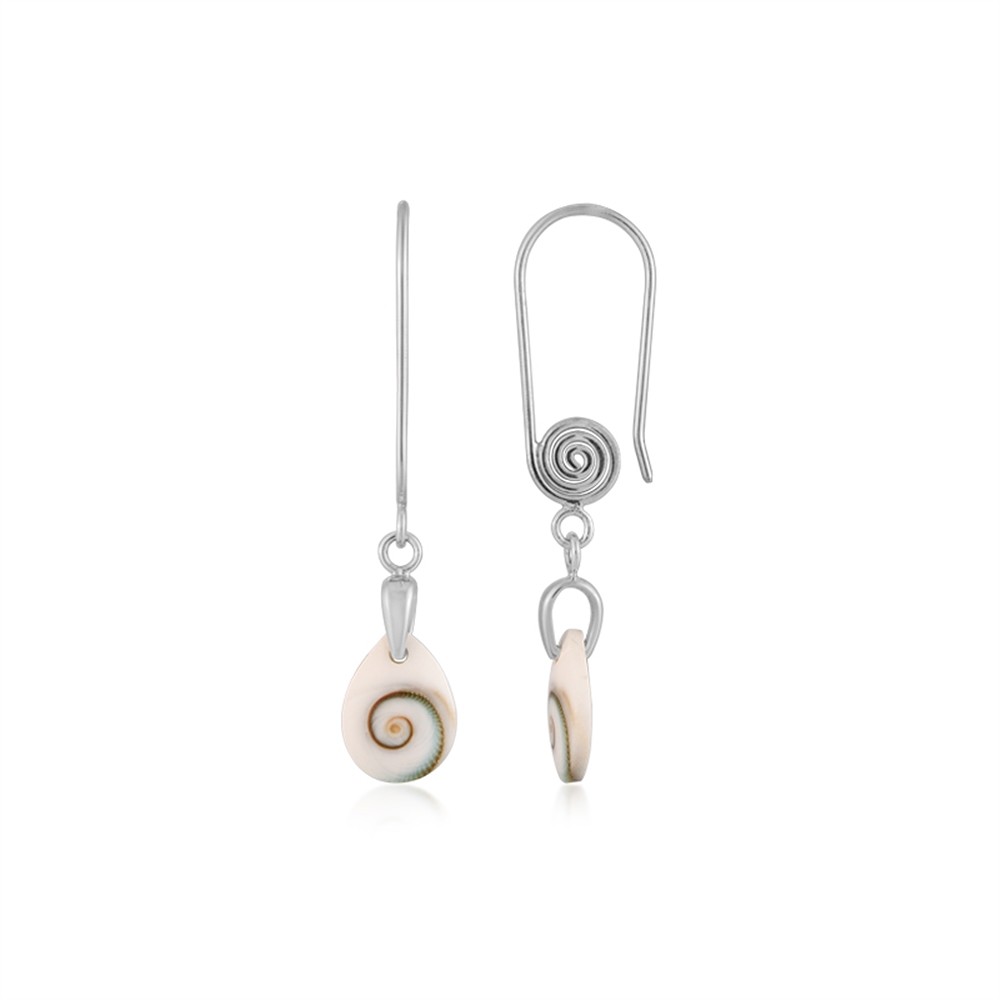 Ohrhänger Shivas Auge (12 x 9mm), Tropfen, 4,5cm, rhodiniert | Marco Schreier