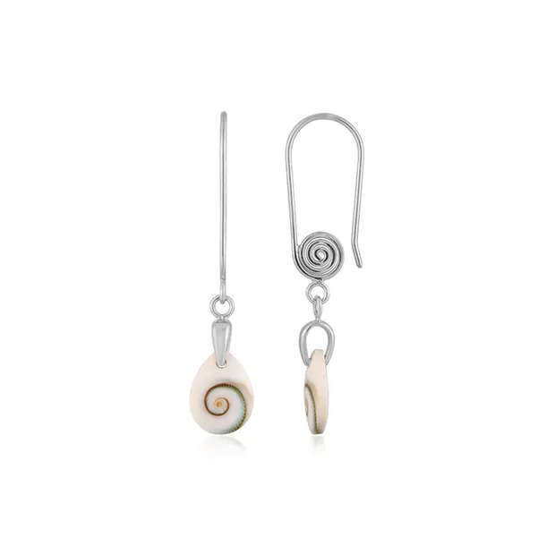 Earrings Shiva's Eye (12 x 9mm), drop, 4.5cm, rhodiniert | Marco Schreier