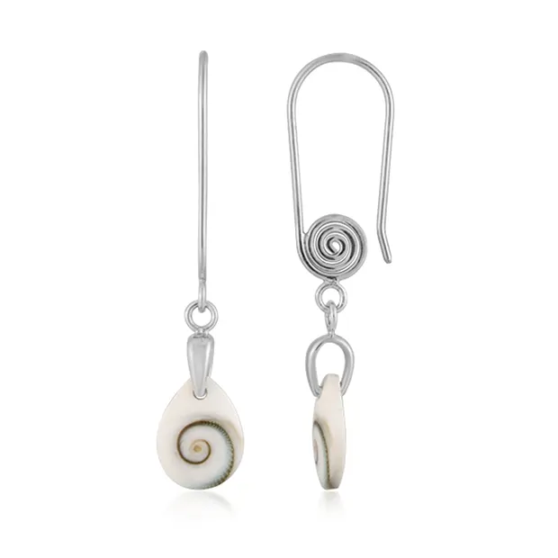 Earrings Shiva's Eye (12 x 9mm), drop, 4.5cm, rhodiniert | Marco Schreier