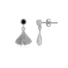 Earstuds ginkgo leaf, Spinel (4mm) 2.0cm, rhodiniert | Marco Schreier