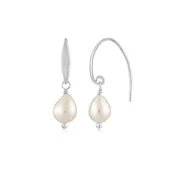 244018240093 Pendientes de gota, perla (8 - 9 mm), 2,6 cm, rodinados | Marco Schreier