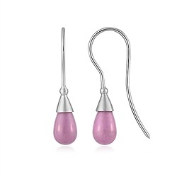 244018240105 Pendientes de fosfosiderita, pampel (10 x 6mm), 2,6cm, rodinados | Marco Schreier