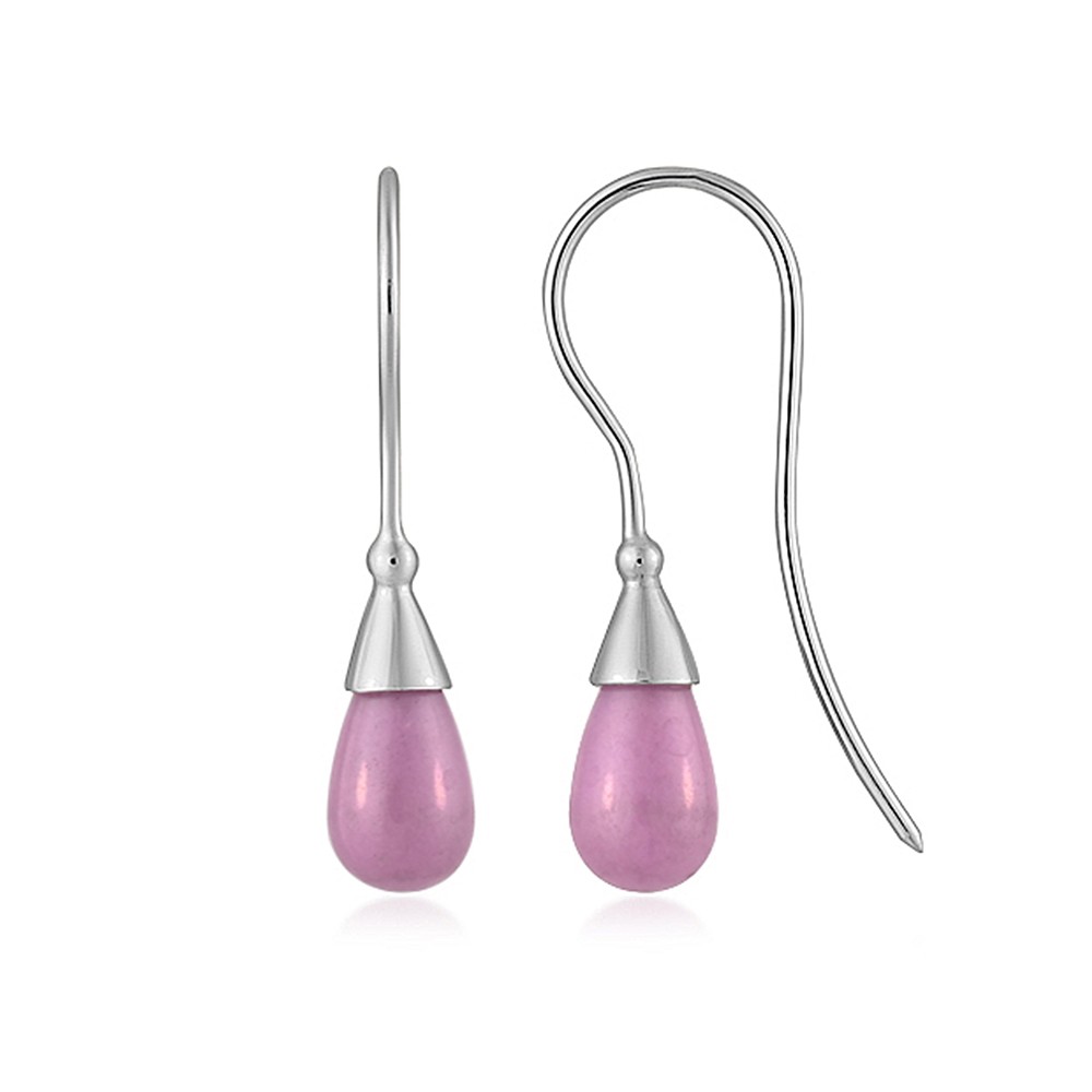 Phosphosiderite earrings, pampel (10 x 6mm), 2.6cm, rhodiniert | Marco Schreier