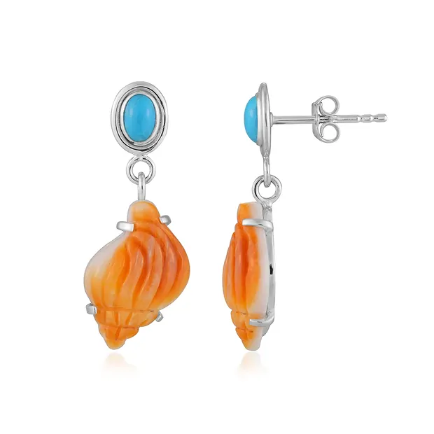 Pendientes Piny Oyster, Turquesa, 2,7 cm | Marco Schreier