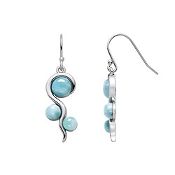 244018250115 Boucles d'oreilles Larimar, rond (4,4 - 6,5mm), 3,6cm, rhodié | Marco Schreier