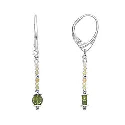 244018260036 Boucles d'oreilles en tourmaline (boule, Pièce), 4,5 cm, rhodiées | Marco Schreier