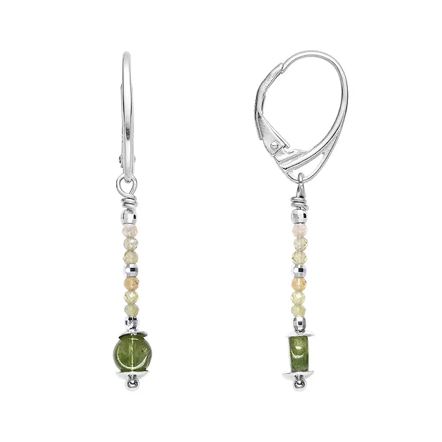 Boucles d'oreilles en tourmaline (boule, Pièce), 4,5 cm, rhodiées | Marco Schreier