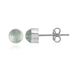 244023220398 Earstuds Aquamarine round (6mm), faceted, 0.7cm, platinum plated | Marco Schreier