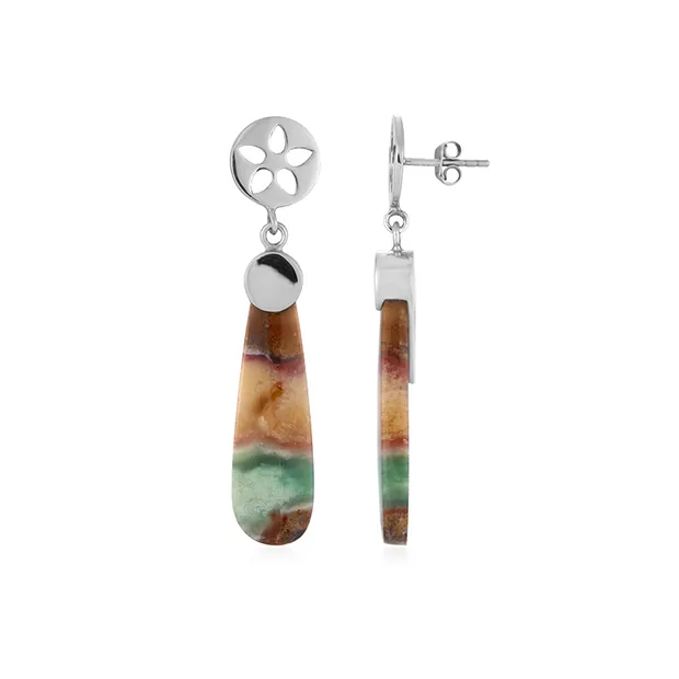 Clous d'oreilles Gem Silica, forme libre (28 x 0,9mm), 4,3cm, platiné | Marco Schreier