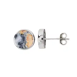 244118304576 Pendientes marquesa de jaspe maligano (10 mm), 1,2 cm, rodinados | Marco Schreier