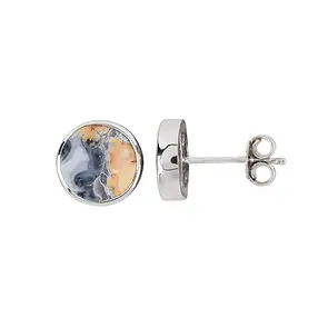 Ohrstecker Maligano-Jaspis Marquise (10mm), 1,2cm, rhodiniert | Marco Schreier