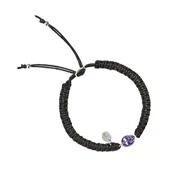 245005150016 Armband Makramee, Amethyst oval, facettiert | Edelsteine, Heilsteine & Schmuck