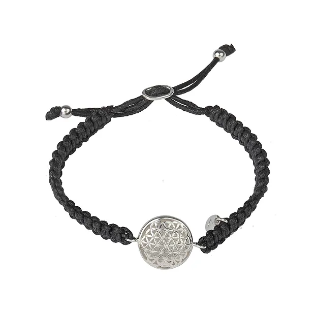 Armband Makramee, Blume des Lebens (Silber) | Edelsteine, Heilsteine & Schmuck