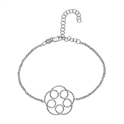 245005160006 Lucky flower bracelet", 16 - 21cm  | wholesaler gems, healing stones & jewelry