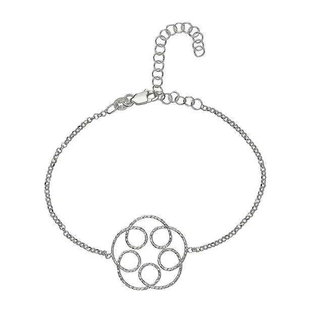 Lucky flower bracelet", 16 - 21cm | wholesaler gems, healing stones & jewelry