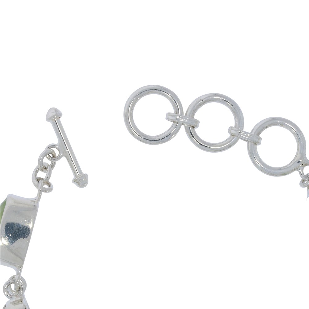 Bracciale prehnite, perla, granato | Gemme Schreier, pietre curative e gioielli