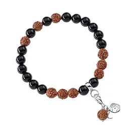 245005170038 Mala bracelet Tourmaline (black) (protection) | wholesaler gems & healing stones