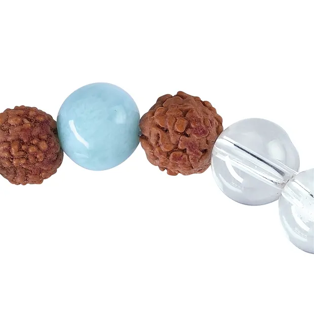 Mala Armband Larimar, Bergkristall (Offenheit) | Marco Schreier