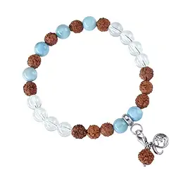 245005180010 Mala Armband Larimar, Bergkristall (Offenheit) | Marco Schreier