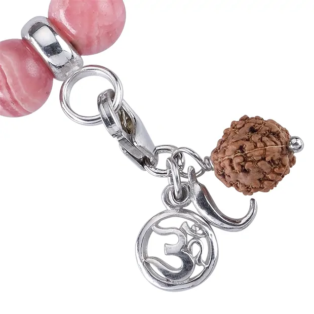 Mala bracelet rhodochrosite, Cristal de roche (remontant) | Marco Schreier