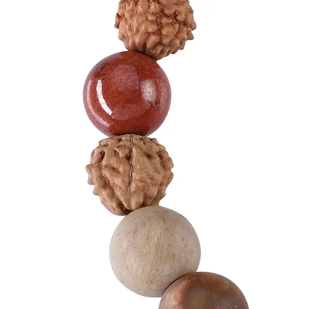 Mala bracelet red Jasper (red), Petrified Wood (grounding) | Marco Schreier