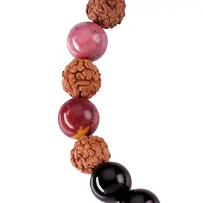 Bracelet Mala Mookaïte, Obsidienne, Rhodonite (guérison) | Marco Schreier