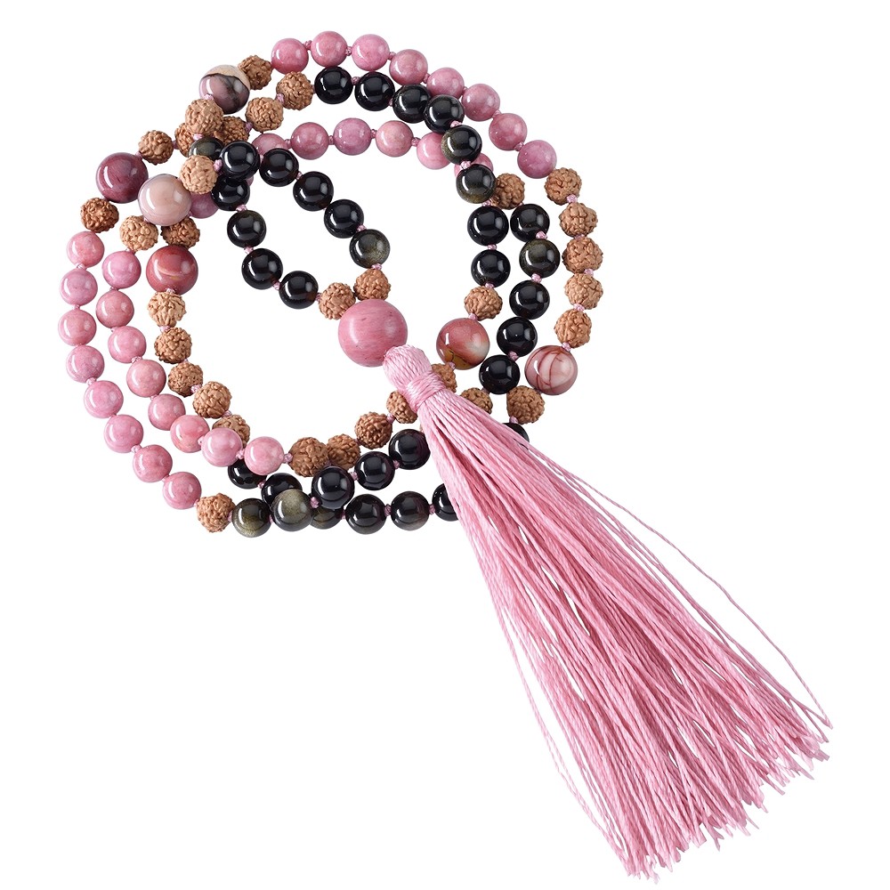 Pulsera Mala Mookaite, Obsidiana, Rodonita (curativa) | Marco Schreier