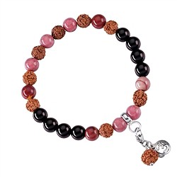 245005180015 Bracciale mala Mookaite, Ossidiana, Rodonite (curativo) | Marco Schreier