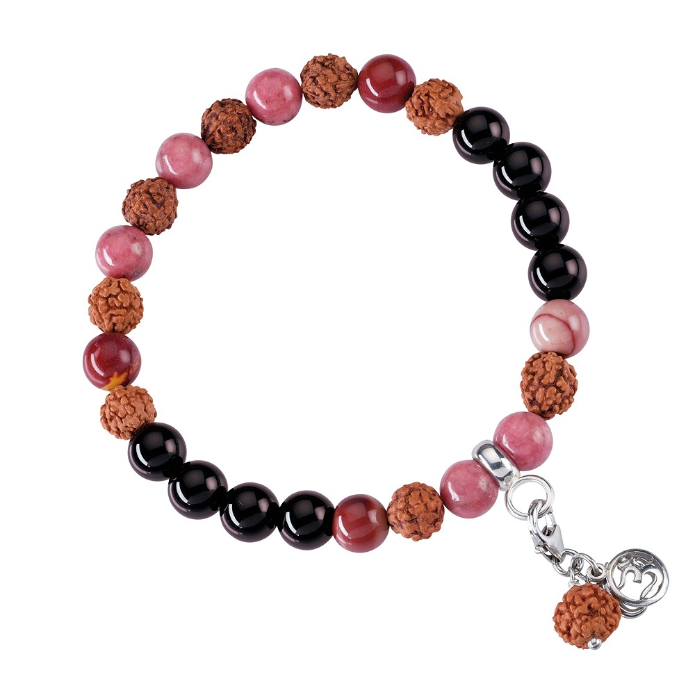 Pulsera Mala Mookaite, Obsidiana, Rodonita (curativa) | Marco Schreier