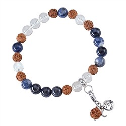 245005180016 Mala bracelet Sodalite, Rock Crystal (Truthfulness) | Marco Schreier