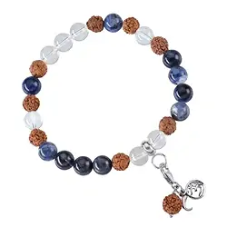 245005180016 Bracciale Mala di Sodalite, Cristallo di rocca (veridicità) | Marco Schreier